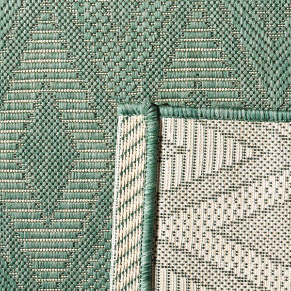 The Twillery Co.® Sherborn Geometric Dark Green Indoor / Outdoor Area ...