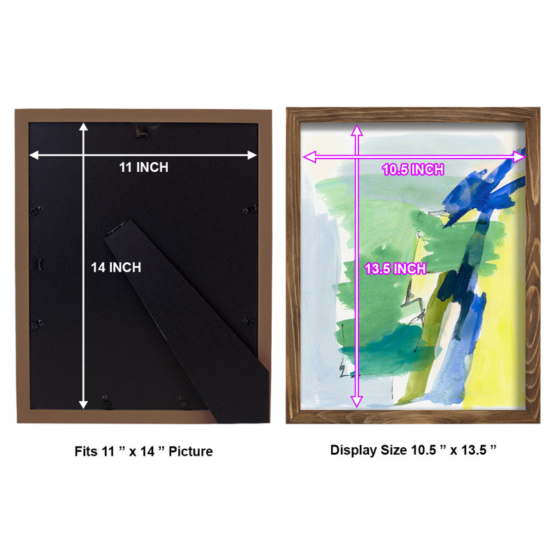 Wicklow III - Imprimé, H 15 po x l 12 po x P 1 po, Papier avec cadre noyer