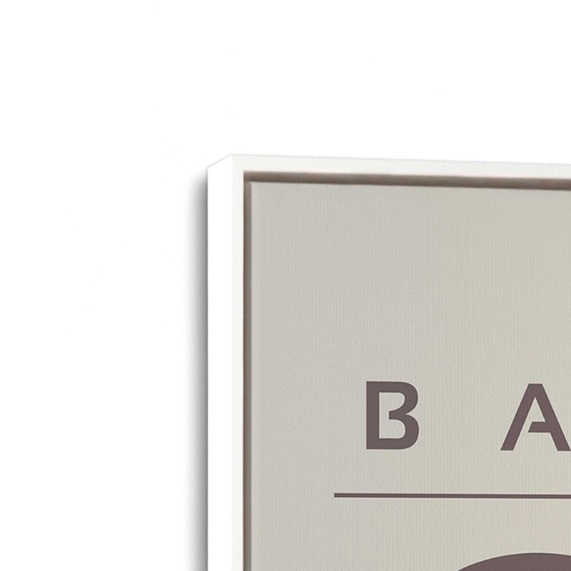 Ensemble de 2 circuits rétro taupe chaud, Cadre flottant blanc opaque, H 19 po x l 26 po