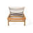 Dana White Mesh Chaise Lounge For Sunbathing Area - Wood Comfy Outdoor And