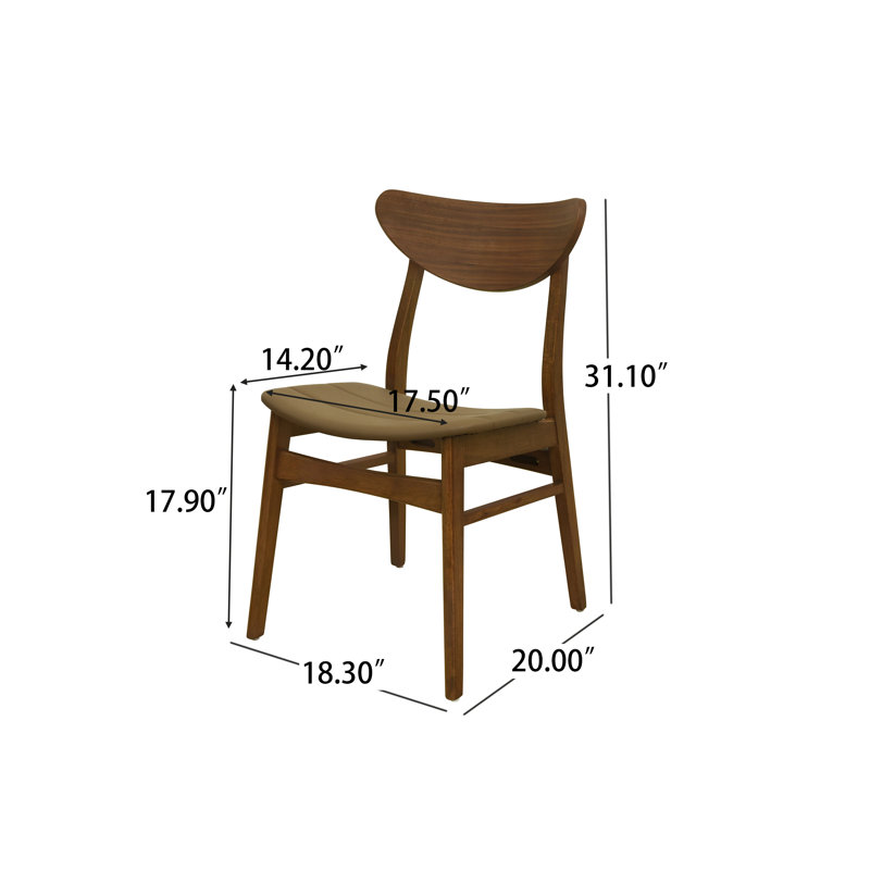 Barros 17.60'' H Upholstered Side Chair, Brown