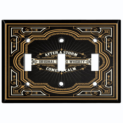 Patterned 3 - Gang Toggle Light Switch Standard Wall Plate