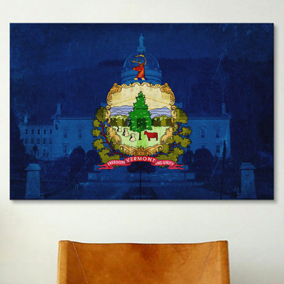 " Flags Vermont Capitol Building "