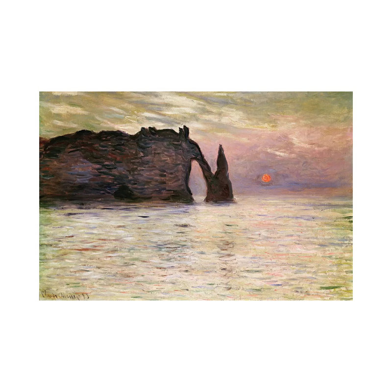 Falaise d'Etretat, 1883 - Giclée sur toile tendue avec châssis, H 12 po x l 18 po