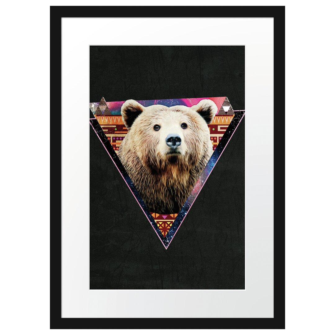 Gerahmtes Poster Hip-Bear Black