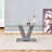 Modern 71" Rectangular Glass Dining Table  with V-Shaped Concrete Pedestal Base, Seats 6-8