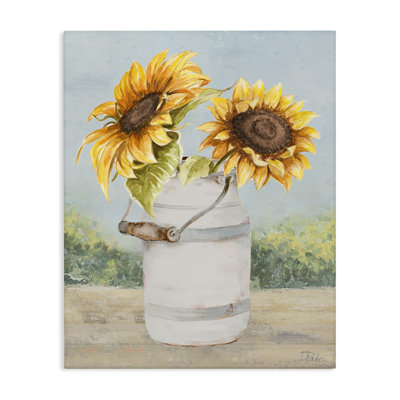 Pichet tournesol en toile de campagne, design par Patricia Pinto