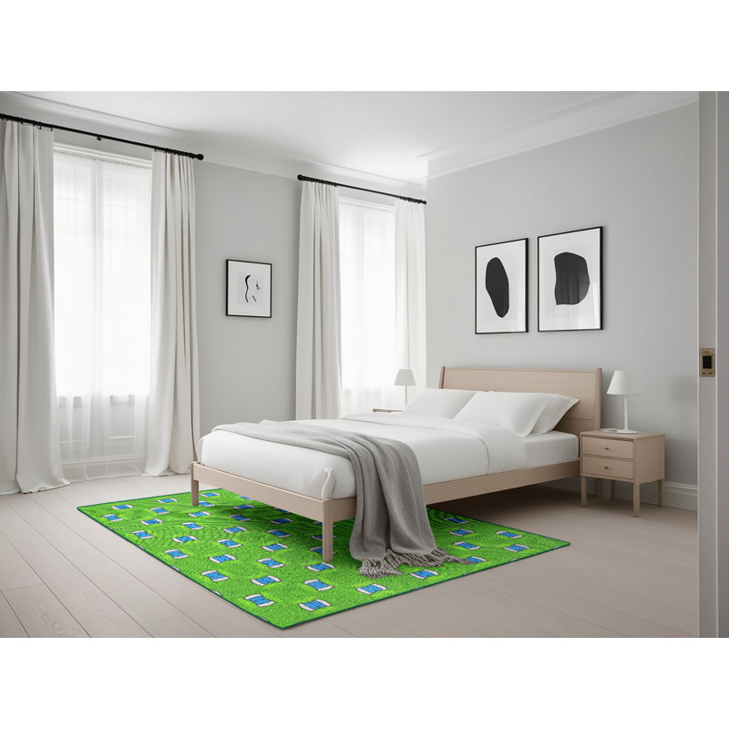 Tapis vert Power Loom, Rectangle 5 pi x 7 pi