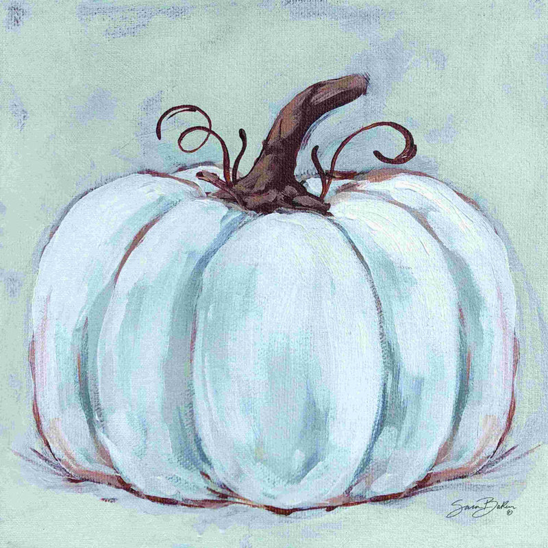 Pumpkin Close-Up II - Wrapped Canvas Print, 12" H x 12" W