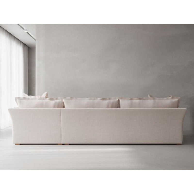Haven Sectional With Chaise, Nevis Ivory Polyester Blend