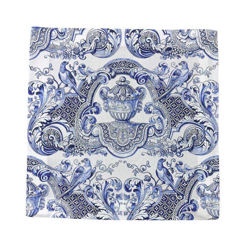 Cotton Blend Square Napkins, Blue