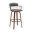 Tabouret de bar pivotant en bois de noyer avec application universelle