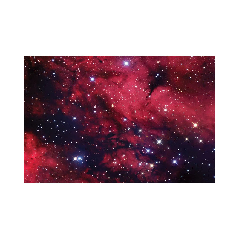 Butterfly Nebula (IC 1318) in Cygnus Mosaic 1 Piece Wrapped Canvas Wall Art, 20.32 cm H x 30.48 cm W