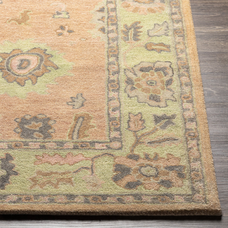 Handmade Gray Wool and Viscose Tufted Rug, 2' x 3'