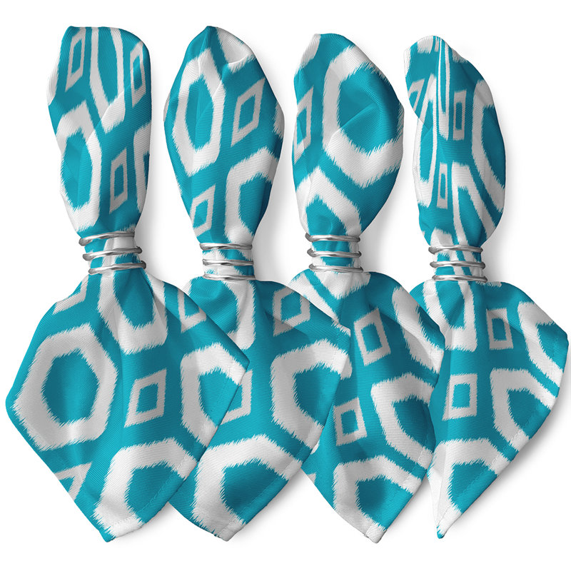 Ensemble de serviettes 4 pièces Zavala, L 18 po x L 18 po, Bleu