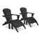 Seashell Adirondack Set with Ottomans