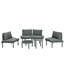 Ensemble de canapé de patio 6 pièces 6 pièces avec 2 tables basses, 4 coussins et coussins-903880312