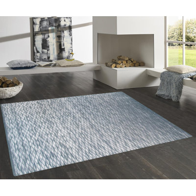 Hand Knotted Silk Geometric Indoor Rug