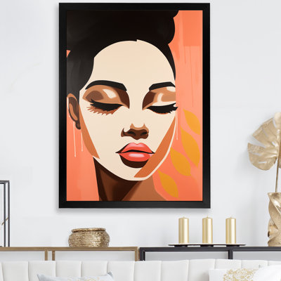 Minimalisme, femme noire, beauté III - art mural afro-américain
