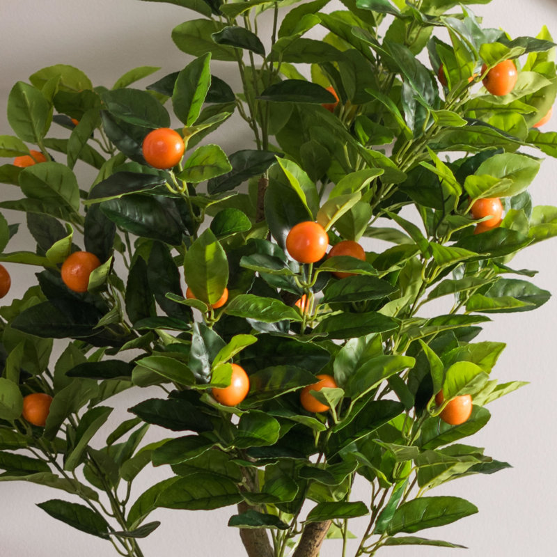 Arbre orange 48 po artificiel vert et orange