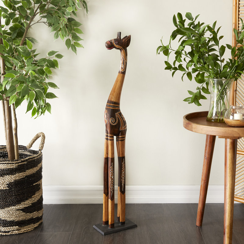 Statue Alcorn, H 39,5 po x l 8 po x P 5 po, Brun