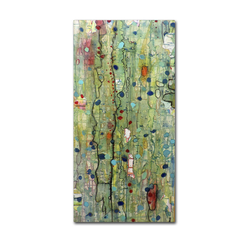 Sylvie Demers Abstract Green and Blue Canvas Art, 12" x 24"