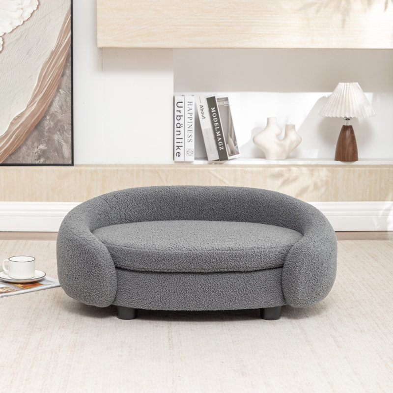 Lit pour chien Malcolm Elegant Rectangle, Gris