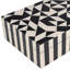 Ensemble de 2 boîtes de rangement boîtes à souvenirs en polyrésine arlequin noir et blanc 10 "et 12"