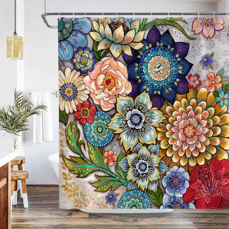 Rideau de douche Boho Floral