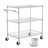 3-Tier Utility Cart Rolling Cart on Wheels 30"x18"x32.4" 661 LBS 6 Hooks