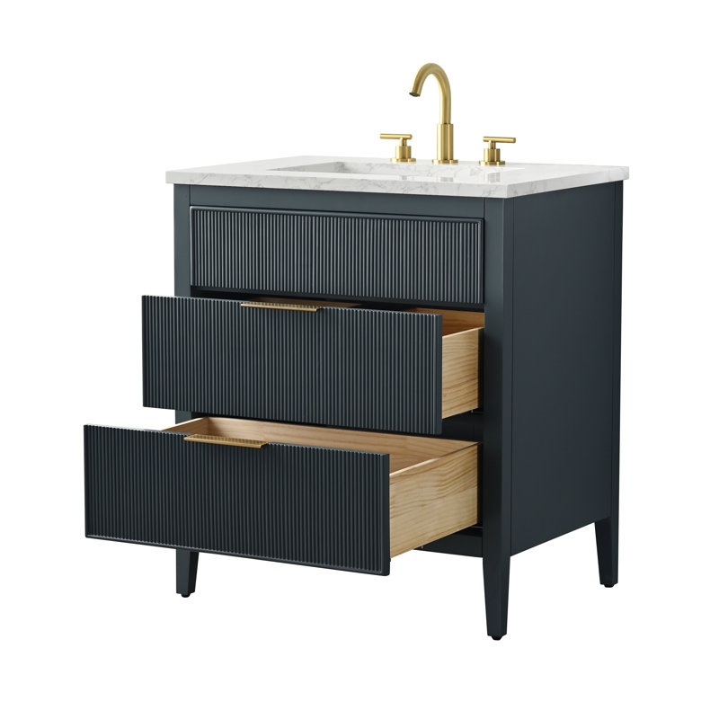 Emma 30" W Single Vanity, Vintage Blue