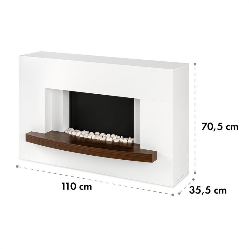 Klarstein 110cm W White Electric Fireplace