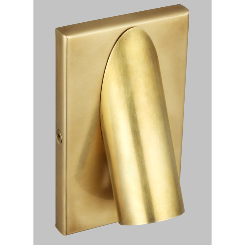 Ponte 1 - Light LED Flush Mounted Sconce, Natural Brass