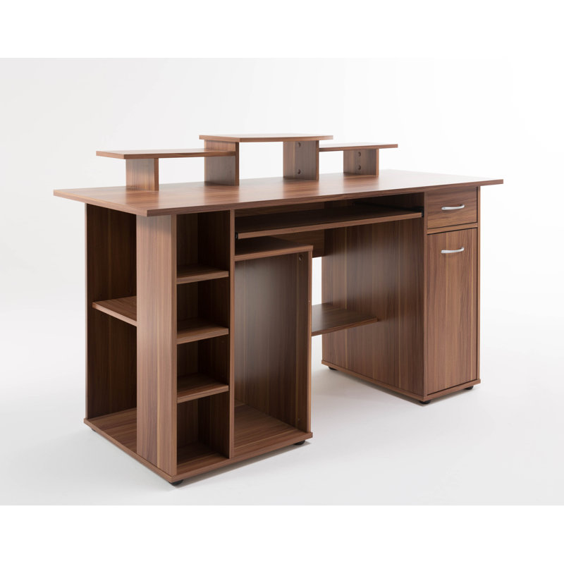 Boyden Solid Wood Computer Desk, Walnut