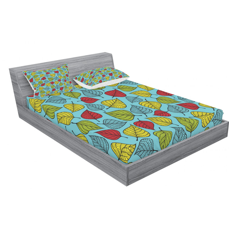 Microfiber Floral Sheet Set, Full/Double Sheet Set with Fitted Sheet, Classic Polka Dots
