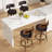 Chic Swivel Leather Upholstered Bar Stool For Ultimate Comfort And Style-647653563-647653561
