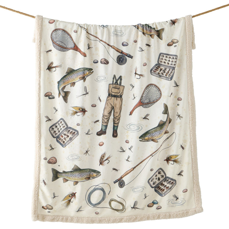 Jeté en polaire Sherpa Campfire, Équipement de pêche à la ligne