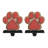 2PK 6.30"H Wooden/Metal Paw Stocking Holder