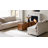 Lucrecia 34"W Modern Sliding Tambour Door Coffee Table With Drawer Storage-1816823359
