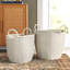 Cotton Fabric Handmade Decorative and Functional Storage Basket with Handles