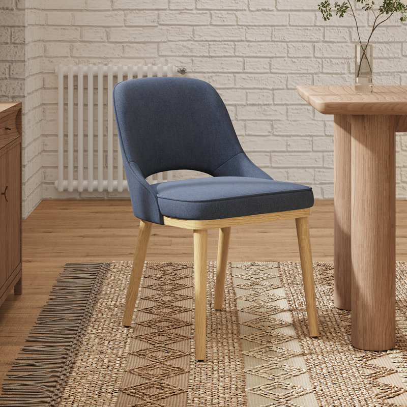 49cm H Fabric Upholstered Side Chair, Blue