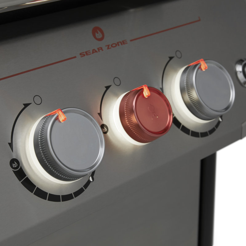 Weber Genesis Prem 435 Gas Grill, 4 Burner, Black, Liquid Propane
