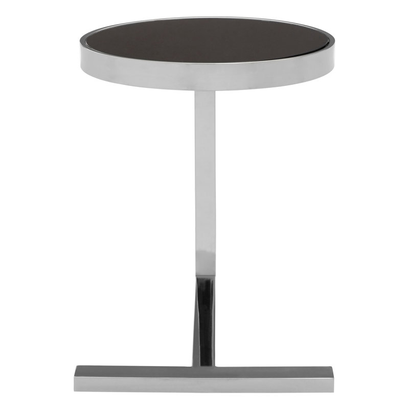 Deresha Glass Top End Table