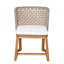 Chaises de salle à manger d'extérieur en bois d'acacia (ensemble de 2), résistantes aux intempéries pour le jardin, le patio et la cour