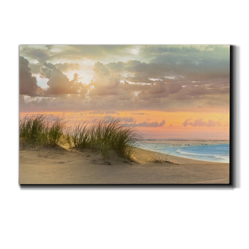 Beachcrest Home Seagrass And Twilight Framed On Canvas Print & Reviews ...