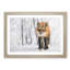 Red Fox in a Winter Forest in Abstract - Picture Frame Painting Print on MDF-55771991-55771989