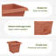  Square Flower Pot 24 Pcs  Plastic-1015413488-1015413501