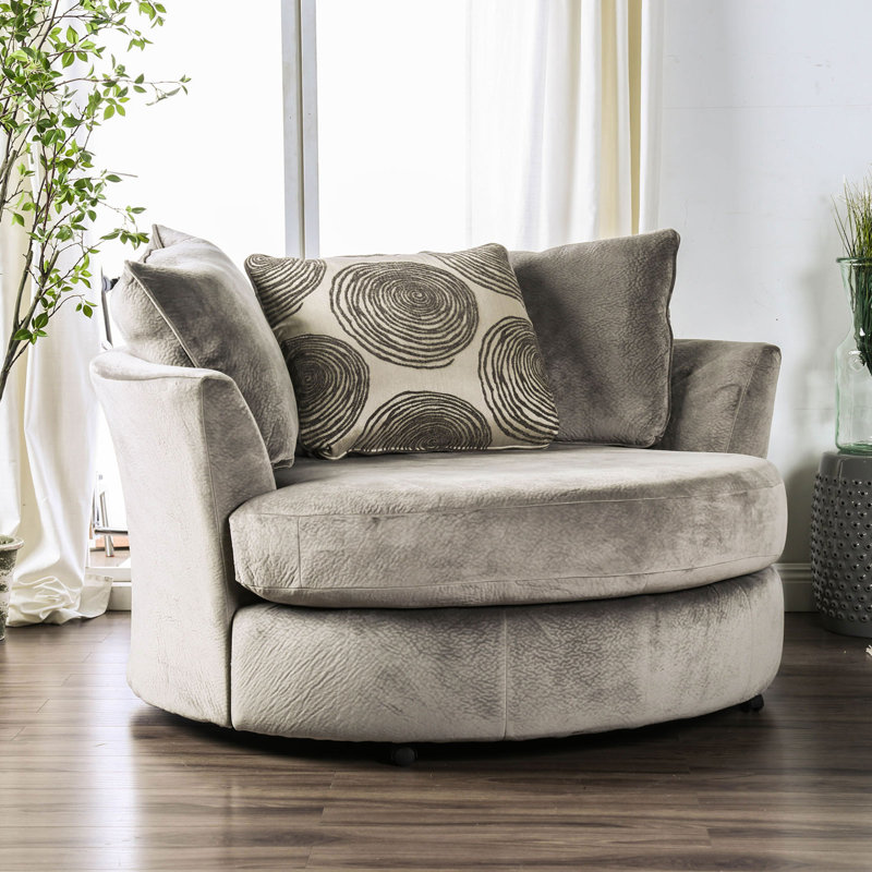 Chaise pivotante de 58,4 po de largeur, Gris