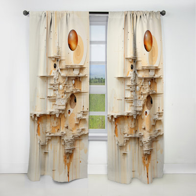 Boniface - rideau occultant abstrait fantaisie - 1 panneau