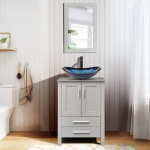 Allexus 24" Single Bathroom Vanity Sink